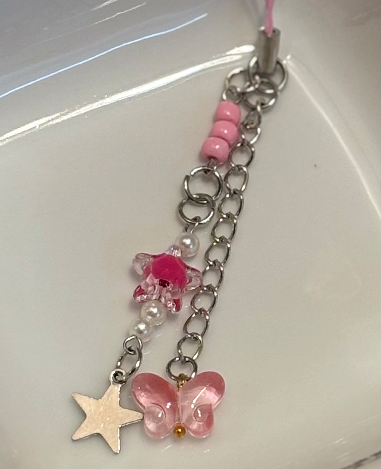 Rosy Star phone charm
